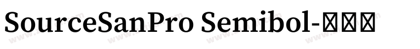 SourceSanPro Semibol字体转换